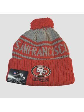 San Francisco 49er’s New Era Winter Knit Hat Beanie Fleece Lined One Size NWT.